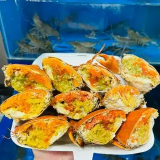 Hình ảnh 1 Cua gạch size vừa + 2 tôm hấp