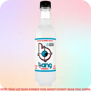 Hình ảnh Nước tăng lực BANG energy cool boost hương kẹo white gummy bear chai 350ml