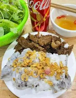 Hình ảnh Bánh cuốn  chả nướng 