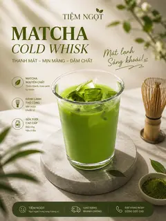 Hình ảnh Matcha cold whisk ( sữa hạt Oatside)