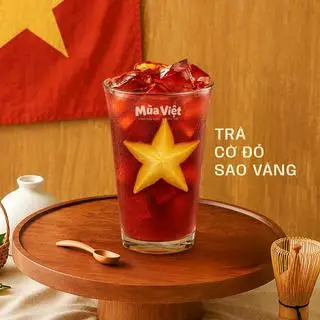 Hình ảnh Trà Cờ Đỏ Sao Vàng