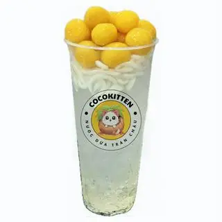 Hình ảnh Nước dừa viên khoai dẻo phô mai + trân châu dừa sợi (500ml)