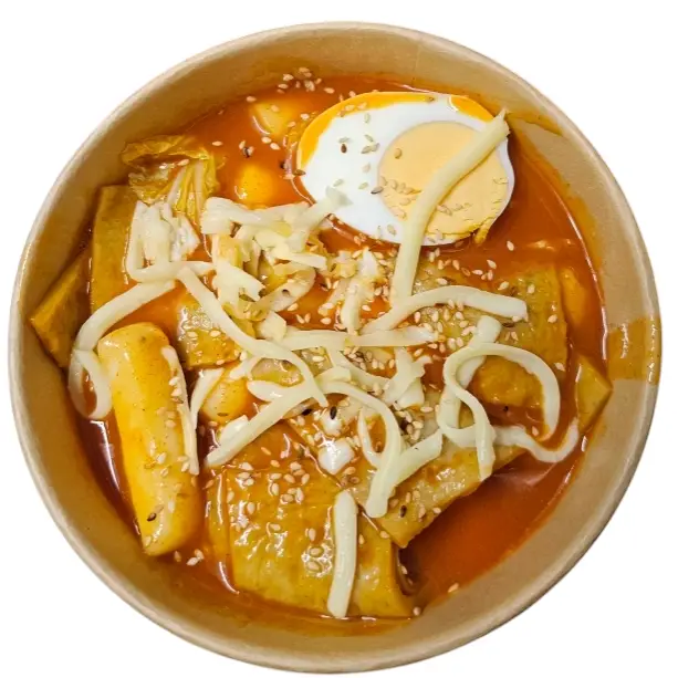 Hình ảnh Tokbokki truyền thống XỐT CAY (chả cá - trứng )
