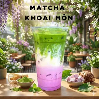Hình ảnh Latte Matcha Khoai Môn Tím (700ml) (Áp Mã Giảm Giá Của Quán Nhé)