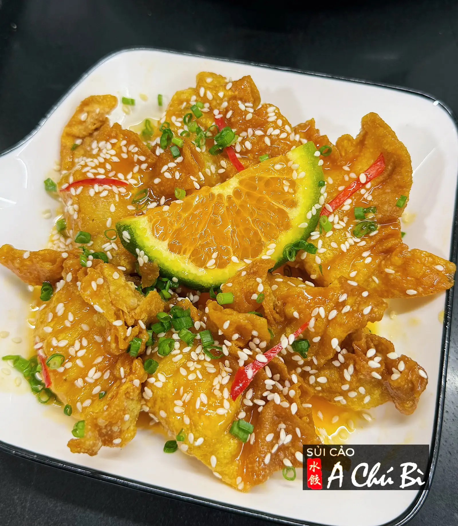 Hình ảnh SỦI CẢO CHIÊN SỐT CAM (NEW)