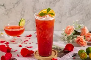 Hình ảnh Trà lựu đào hồng (ko trái )
