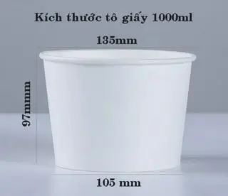 Hình ảnh Tô Giấy kèm đũa muỗng
