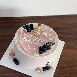 Hình ảnh bánh kem hồng xinh