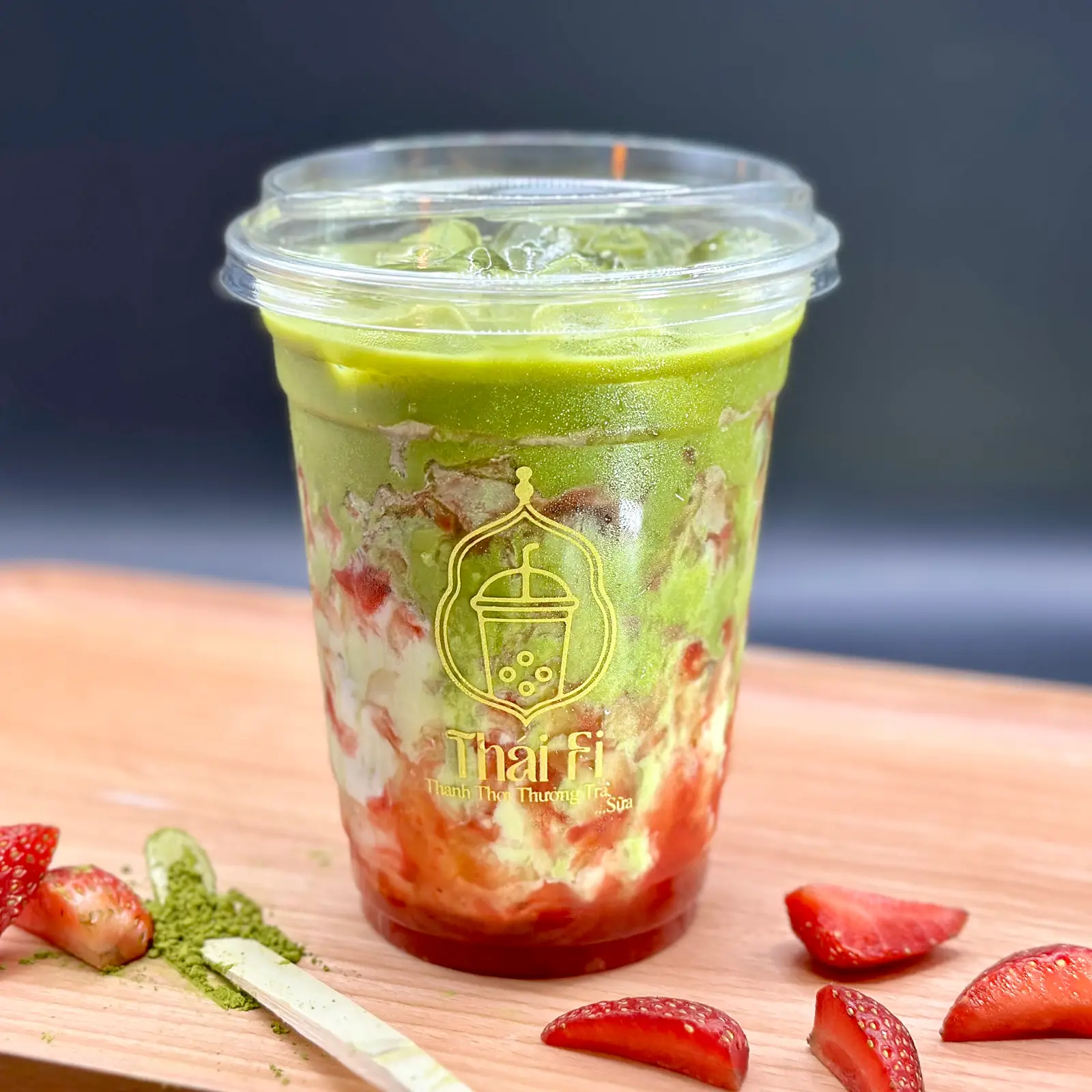 Hình ảnh Matcha Latte Dâu - Size 500ml