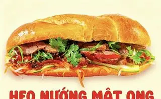 Hình ảnh Bánh mì bự thịt heo nướng mật ong