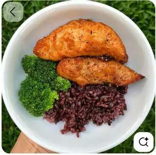 Hình ảnh cơm gạo lứt cá ngừ đại dương sốt teriyaki+ trứng gà luộc (suất đặc biệt 