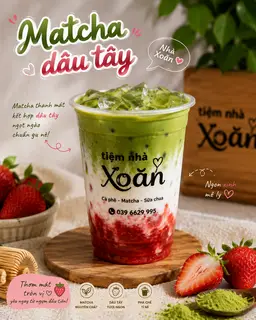 Hình ảnh matcha dâu tây