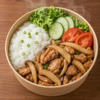 Hình ảnh Cơm Gà Xào Nấm