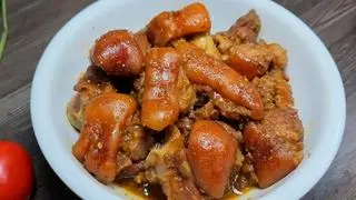 Hình ảnh Cơm trứng ốp và chân giò 