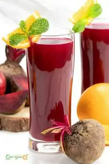 Hình ảnh Nước ép Củ Dền mix Cam (chai 330ml, không đường, không đá)