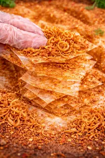 Hình ảnh Bánh tráng ăn liền sate hành phi 250gr/zip