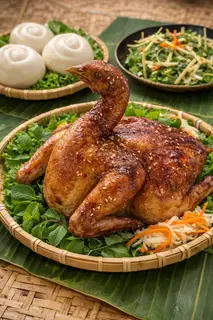 Hình ảnh Gà nướng thảo mộc nguyên con