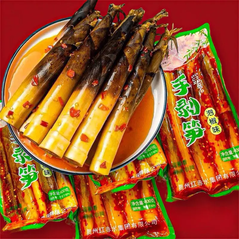 Hình ảnh 1 Gói Măng  Trúc Ngâm Ớt Chua Cay-400g