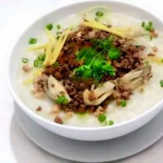 Hình ảnh Cháo thịt băm đỗ xanh hành tía tô 1 suất