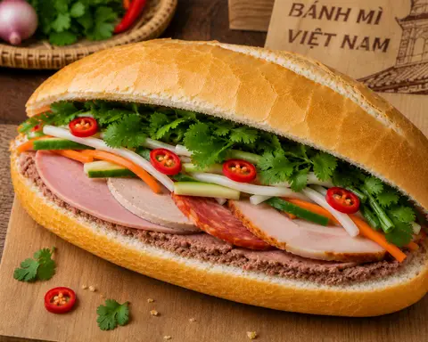Hình ảnh Bánh mì pate chả lụa