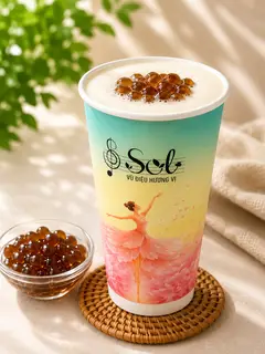 Hình ảnh Trà sữa Olong Gạo rang size 22oz