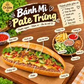 Hình ảnh Bánh mỳ pate trứng