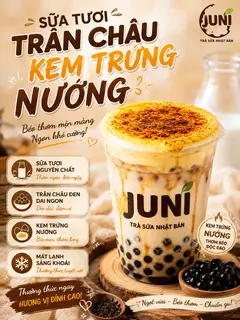 Hình ảnh Sữa tươi trân châu kem trứng nướng