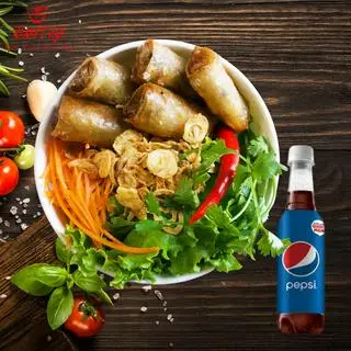 Hình ảnh Combo Bún Trộn Nem Rán + Pepsi