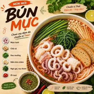 Hình ảnh Bún Thái Mực