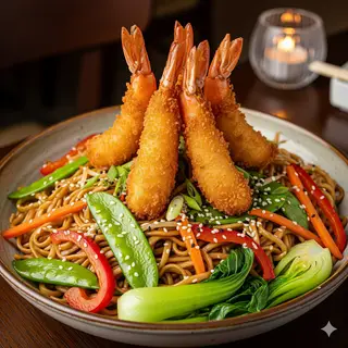 Hình ảnh Mì trộn tôm chiên xù