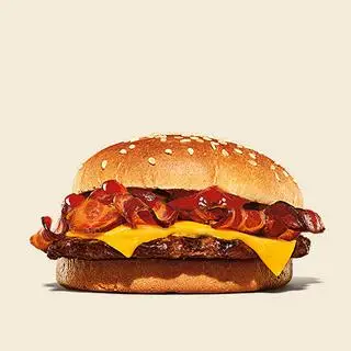 Hình ảnh Hamburger thịt xông khói + gà trứng phô mai 