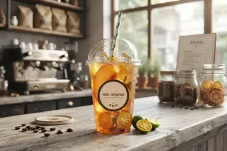 Hình ảnh (Honey Peach mix Kumquat Tea) Đào mật & Tắc