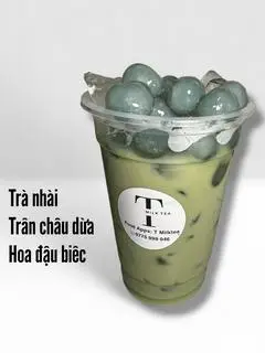 Hình ảnh Trà sữa Trân châu dừa hoa đậu biếc