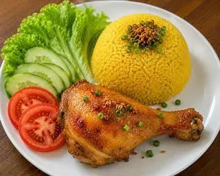 Hình ảnh Cơm Má Đùi / Đùi Tỏi Chiên / Rice with Fried Chicken Thigh / Drumstick