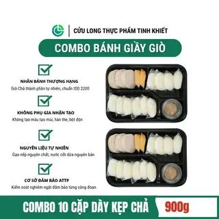 Hình ảnh Bánh Dày Giò Cửu Long 10 Cặp, Nếp Cái Hoa Vàng Nguyên Chất, Bánh Giầy Kẹp Chả Không Phụ Gia Nhân Tạo