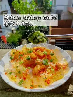 Hình ảnh Bánh tráng sate , mỡ hành