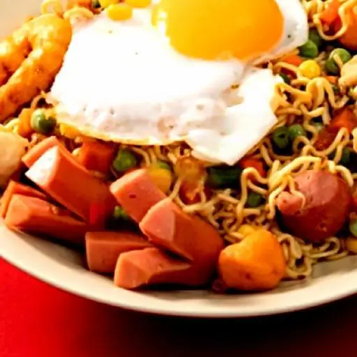 Hình ảnh Mì trộn trứng ốp la