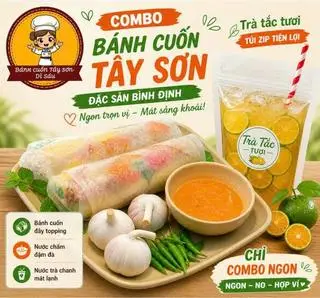 Hình ảnh COMBO 1 túi Trà Tắc tươi + 1 bánh cuốn thường