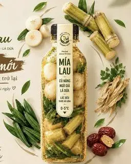 Hình ảnh MÍA LAU THẢO MỘC SÂM- chai  lạnh 330 ml ko đá