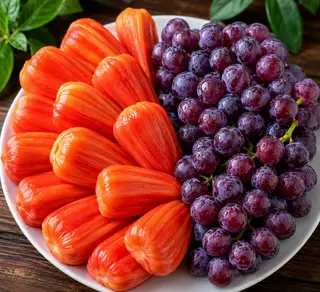 Hình ảnh hộp mít chín+ nho ngọt 