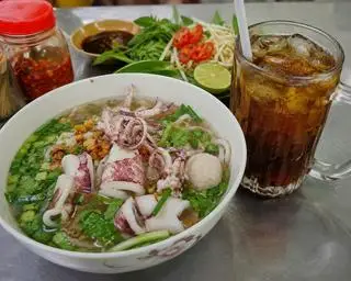 Hình ảnh Hủ Tiếu Mực +Nước Sâm 