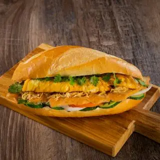 Hình ảnh bánh mì chả + trứng