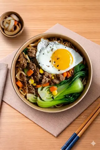 Hình ảnh Mì trộn bò trứng