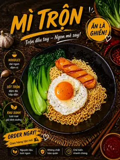 Hình ảnh Mì Trộn Xúc Xích - Trứng