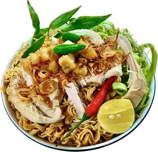 Hình ảnh Mì gói Gà xé + Trứng gà non