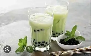 Hình ảnh Sữa tươi bạc hà trân châu