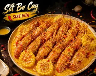 Hình ảnh Size Vừa - Tôm Hùm Đất Sốt Bơ Cay Béo Ngậy - Bắp
