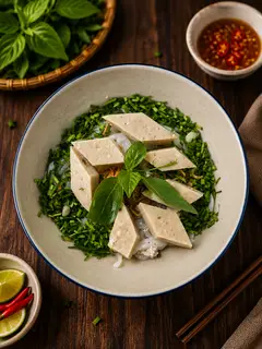 Hình ảnh Bánh canh hẹ chả cá hấp