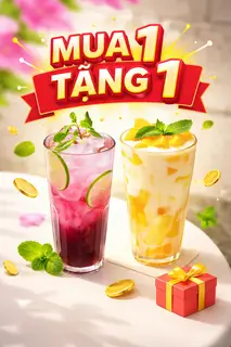 Hình ảnh Soda Việt Quất + Sữa Chua Đào