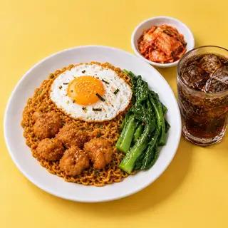 Hình ảnh Mì Trộn Trứng - Gà popcorn